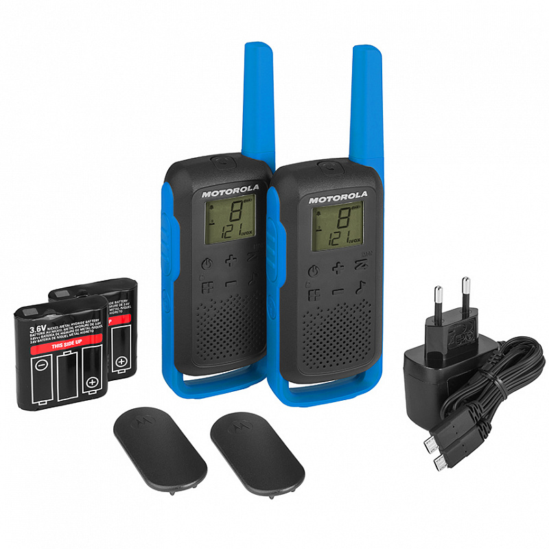 Комплект радиостанций Motorola TALKABOUT T62 BLUE TWIN PACK&CHGR WE