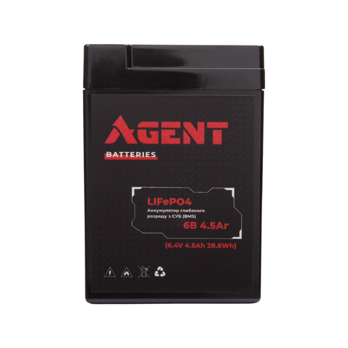 Акумулятор глибокого розряду AGENT LiFePO4 6V 4.5Ah