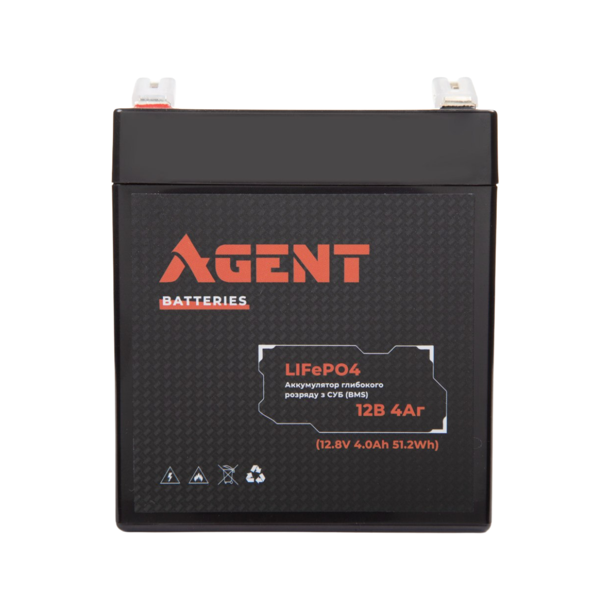 Акумулятор глибокого розряду AGENT LiFePO4 12V 4Ah