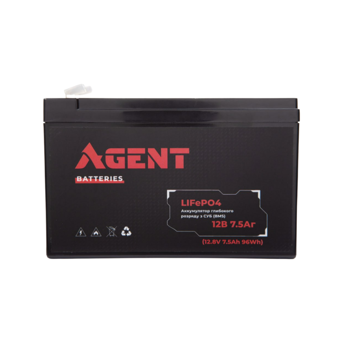 Акумулятор глибокого розряду AGENT LiFePO4 12V 7.5Ah