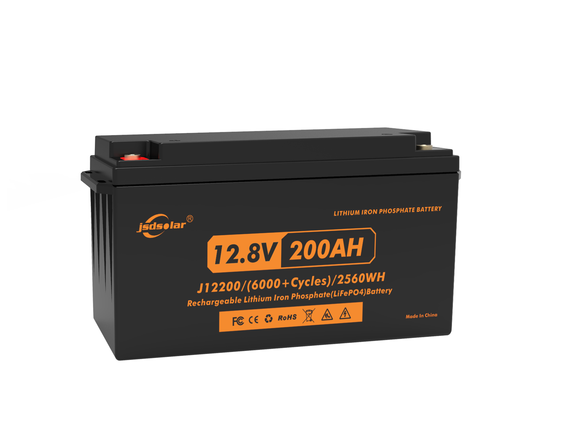 High Capacity LiFePO4 Battery JSDSOLAR 12V 200Ah