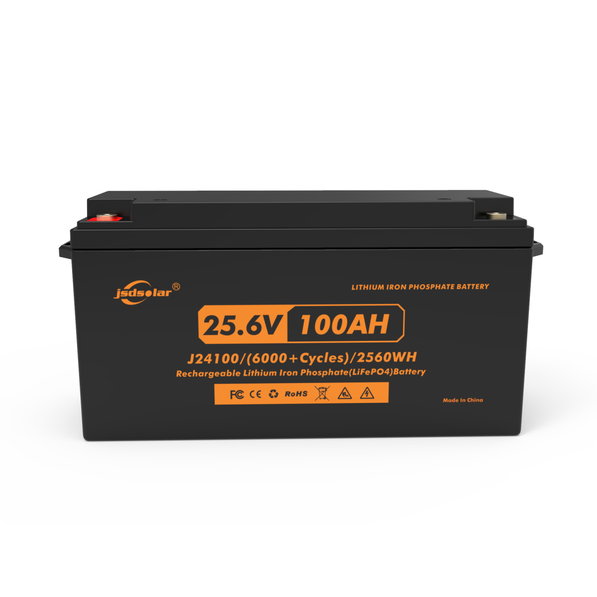 High Capacity LiFePO4 Battery JSDSOLAR 24V 100Ah