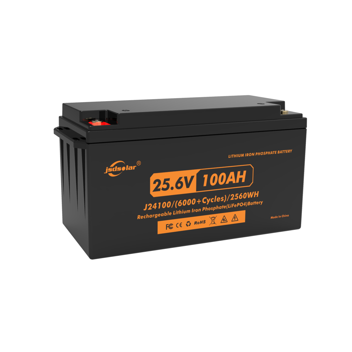 High Capacity LiFePO4 Battery JSDSOLAR 24V 100Ah